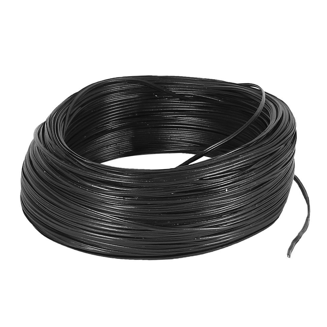 Black PVC Coated Electro Galvanized 0.55mm Diameter Iron Wire 100M