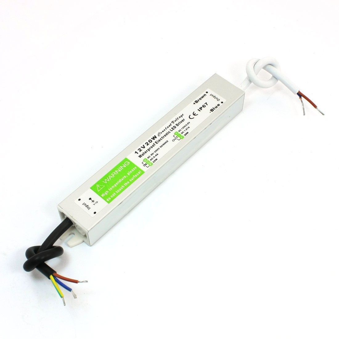 AC 90-250V IP67 Power Supply Driver Adapter for DC 12V 20W LED Light