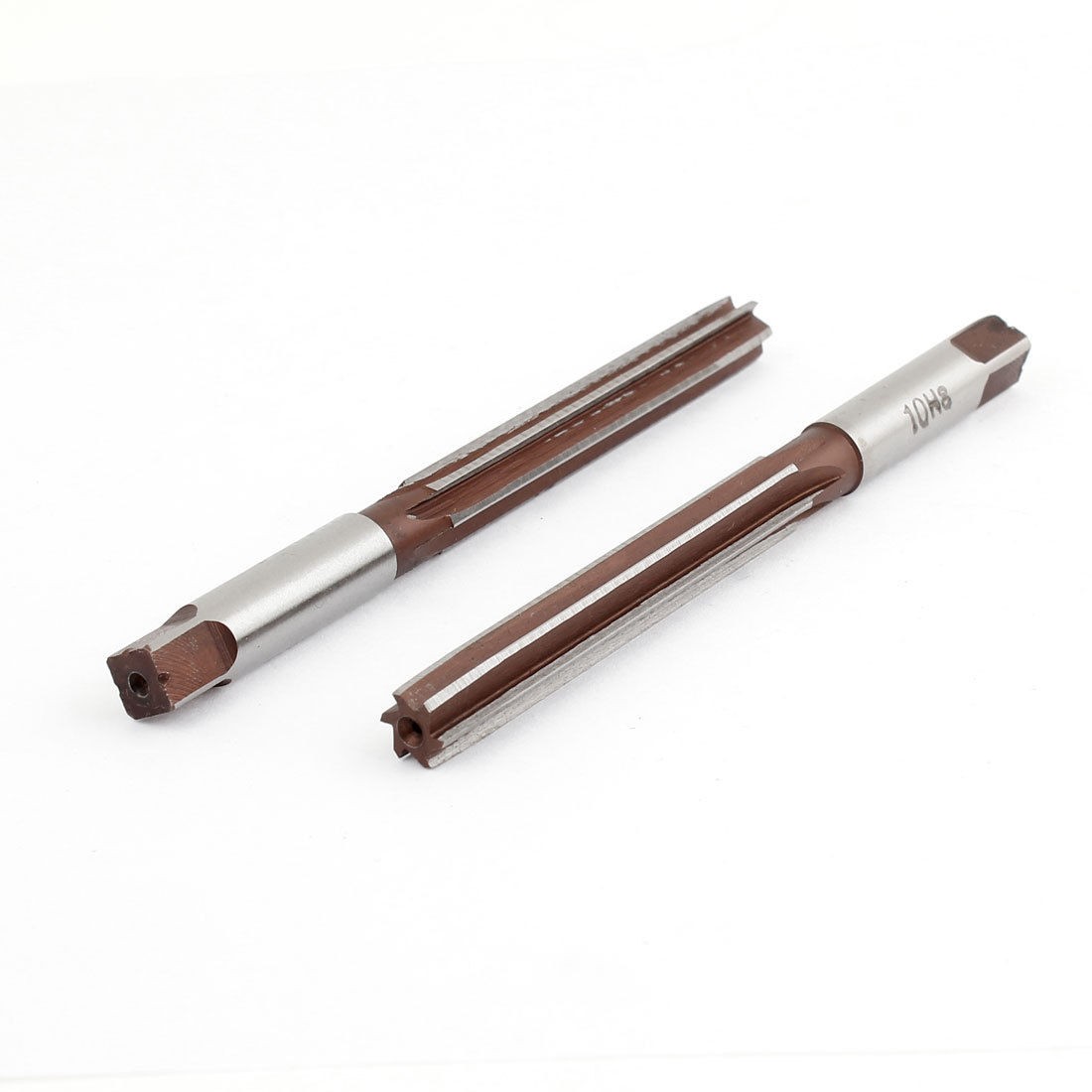 2 Pcs Square End 10mm Cutting Dia 6 Flutes HSS Hand Reamer Milling Cutter