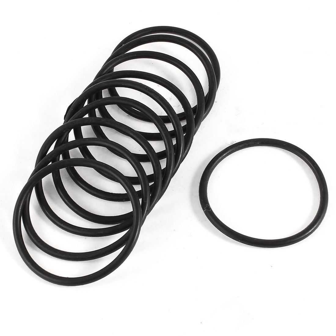 56mm x 49mm x 3.5mm Rubber Black O Rings Oil Seal Gasket Replacement 10pcs