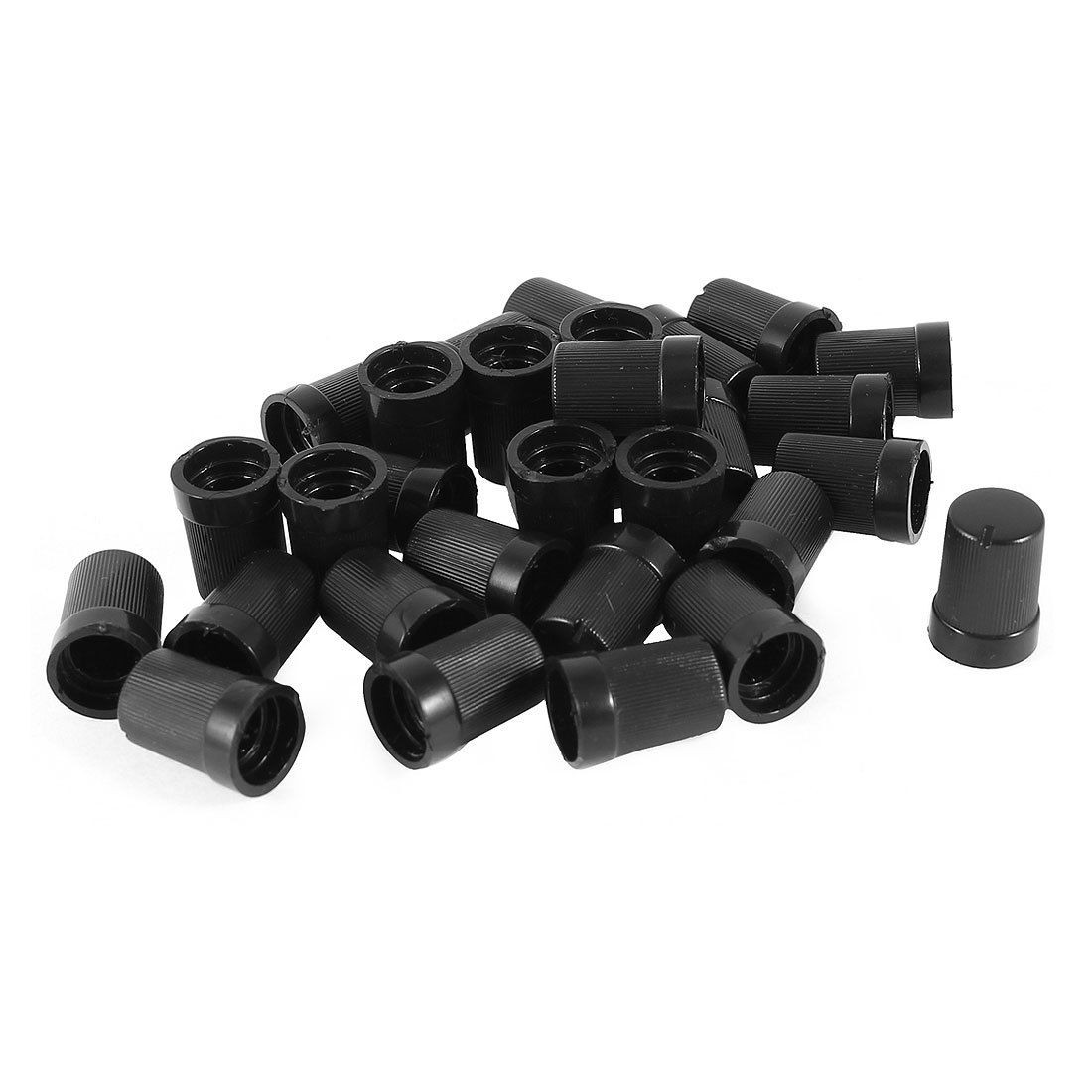 30 Pcs 14mm x 10mm 6mm Round Shaft Dia. Stereo Audio Rotary Switch Knobs
