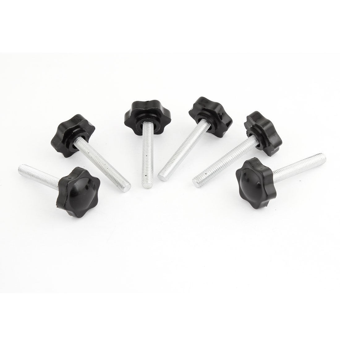32mm Star Head Dia Replacement 8mm x 50mm Clamping Screw Knob Grip 6 Pcs