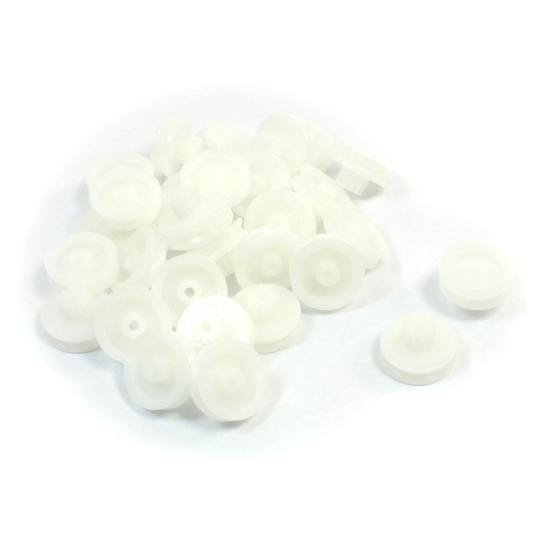 30Pcs 2mm Aperture Plastic Machanical Belt Pulley for 2mm RC Toy Motor Shaft