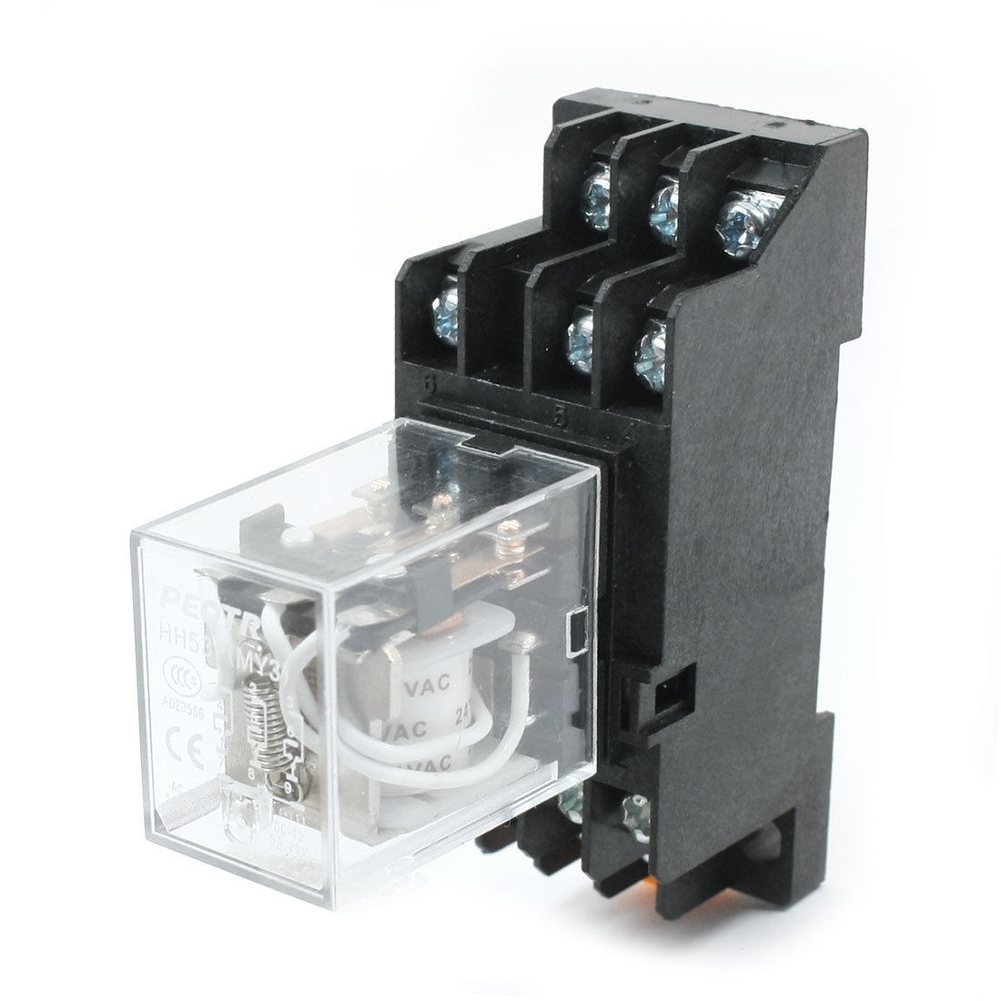 35mm DIN Rail Mount 11 Pin 3PDT 3NO 3NC Coil Power Relay AC24V HH53P