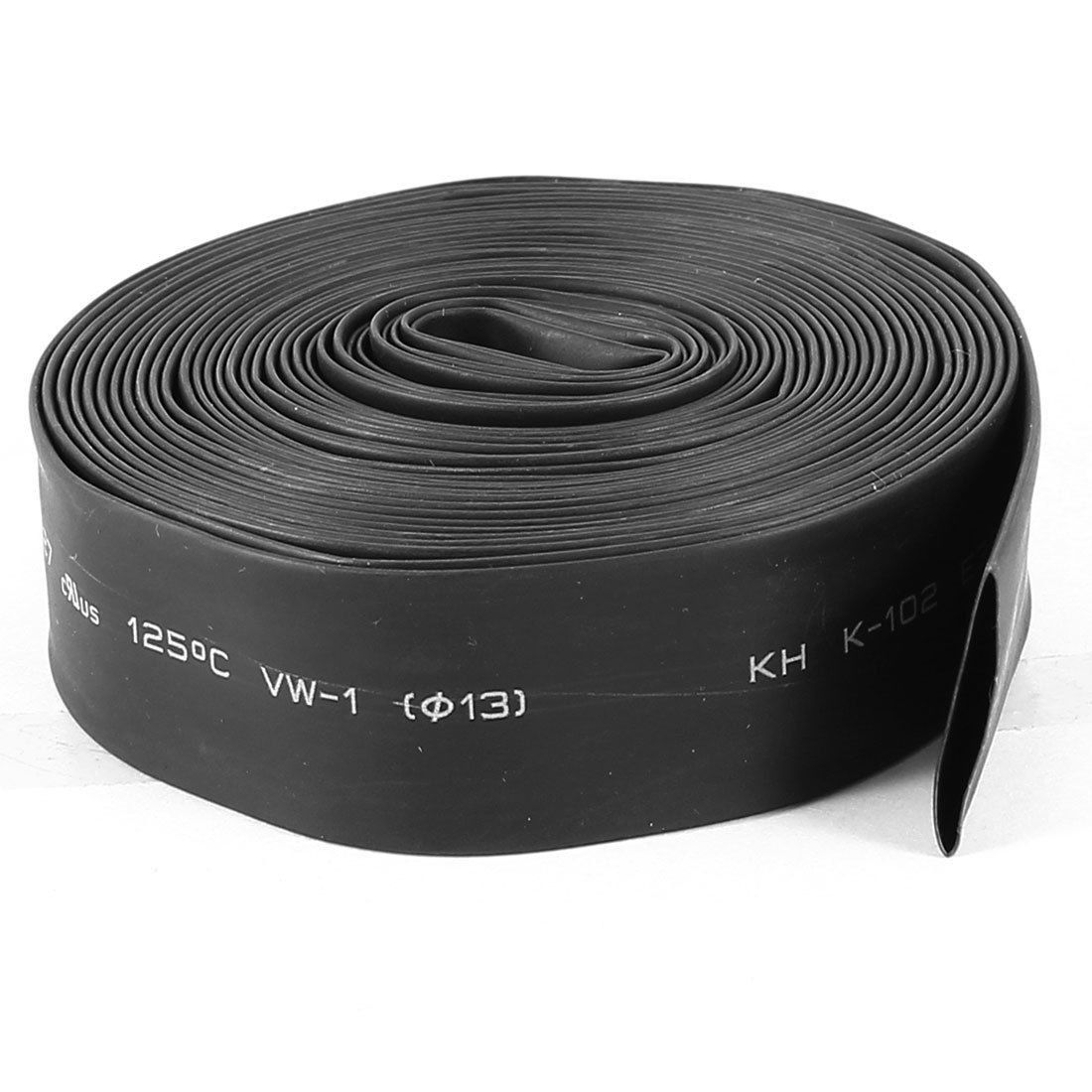 1 Meter 13mm Dia Ratio 2:1 Heat Shrinkable Shrinking Tube Black