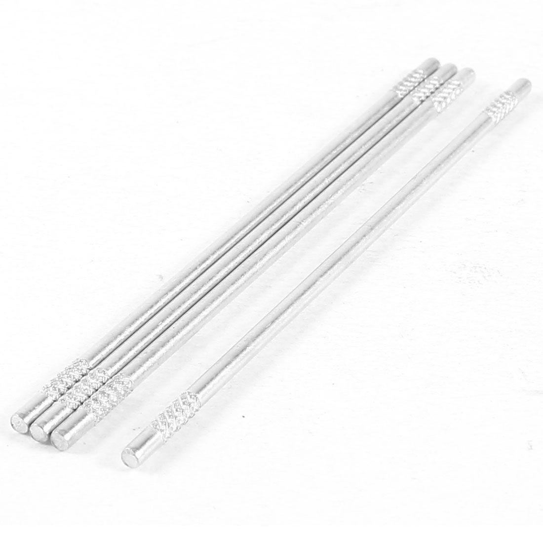 RC Airplane 78mm x 2mm Silver Tone Metal Round Rod Bar 4Pcs