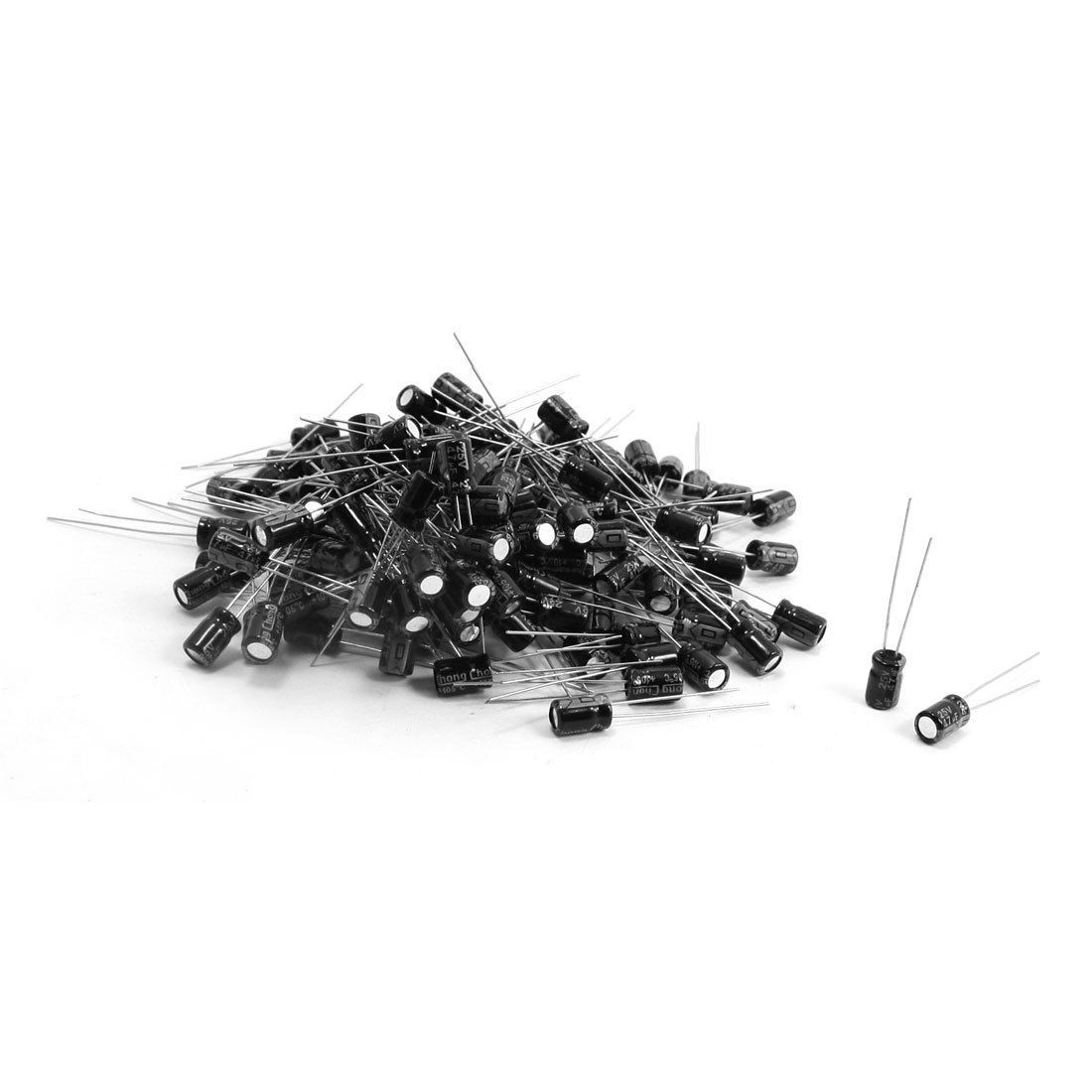 150 Pcs 5mm x 8mm Radial Lead Aluminum Electrolytic Capacitor 25V 47uF