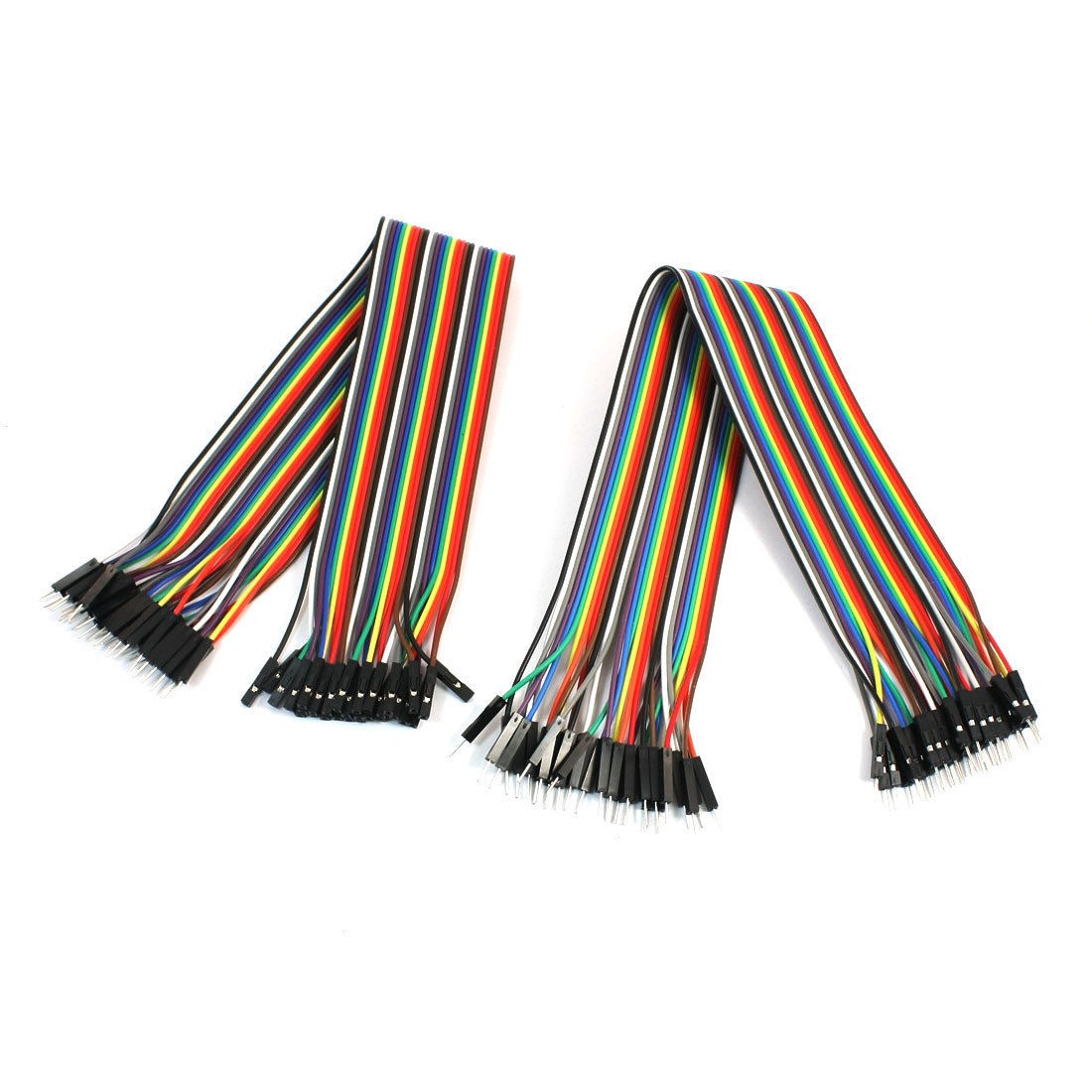 2.54mm Pitch 30 Pin Solderless Cable Connector Jumper Wire 30cm 2Pcs