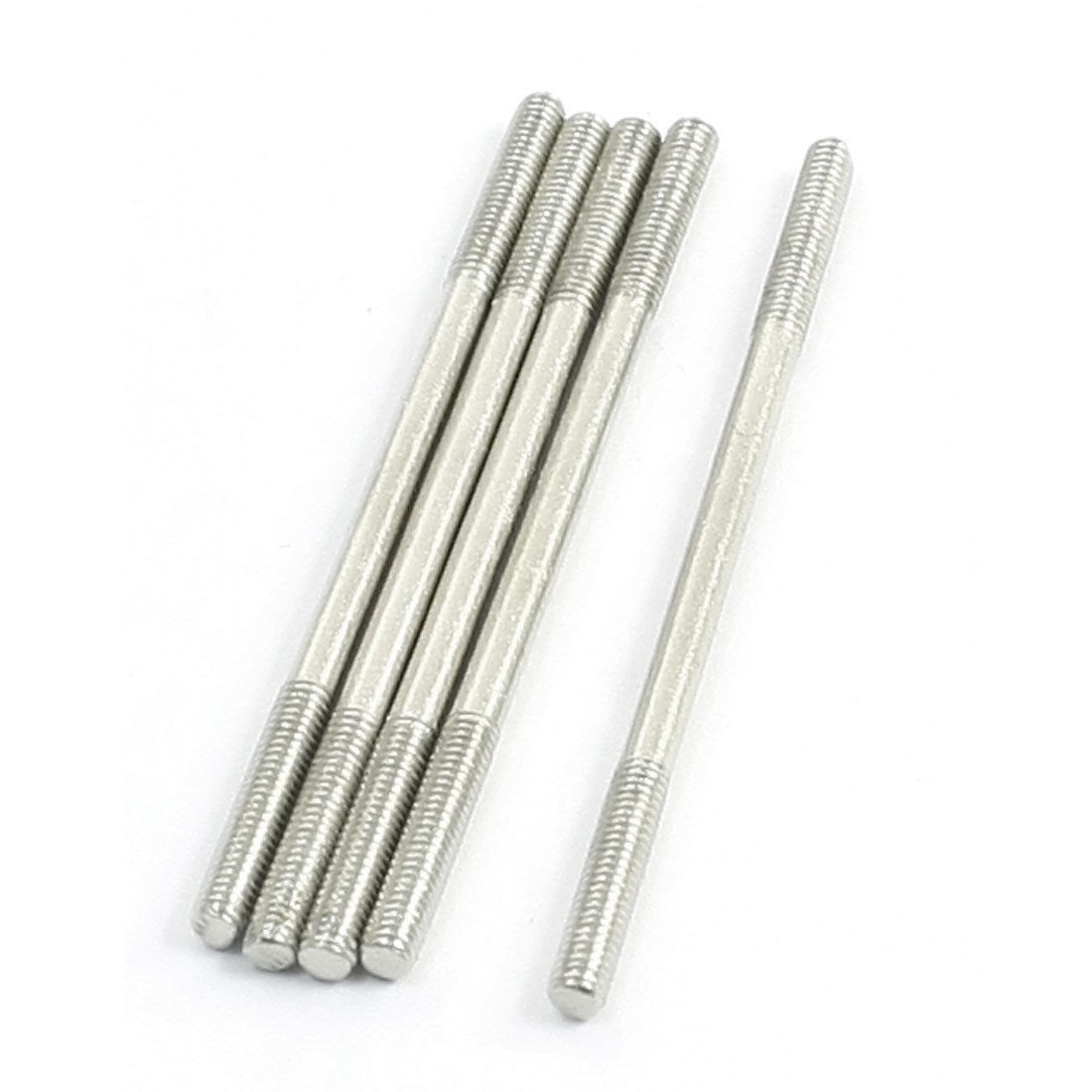 5PCS RC Plane Parts Silver Tone Main Blade Linkage Pushrod M2.2 x 45mm