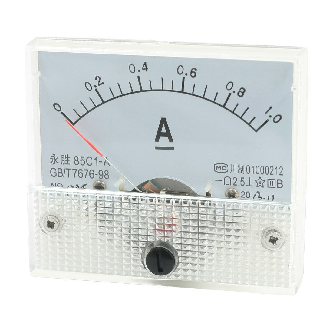 Class 2.5 Accuracy DC 0-1A Dial Analog Panel Ampere Meter Gauge 85C1-A