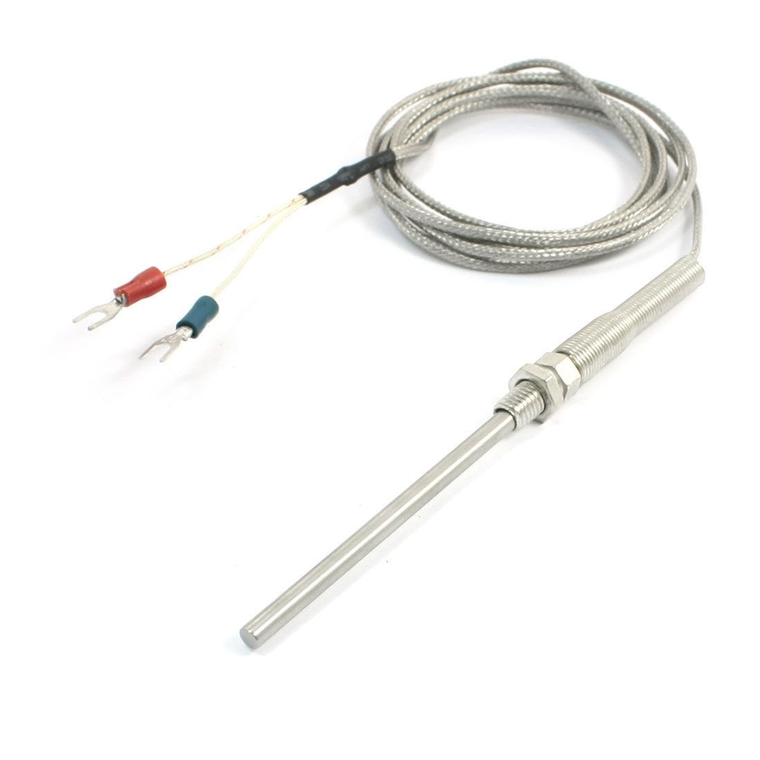 2 Meter Metal Braid Shield K Type 0 to 600C Celsius Thermocouple Sensor