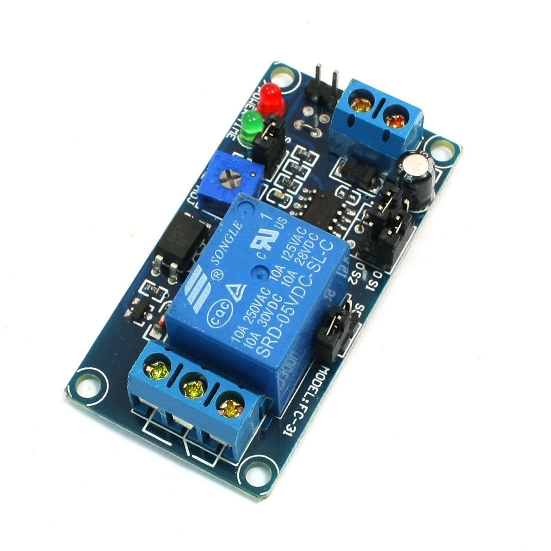 SRD-05VDC-SL-C NO Triggered Time Timer Delay Power Relay Module 5V DC