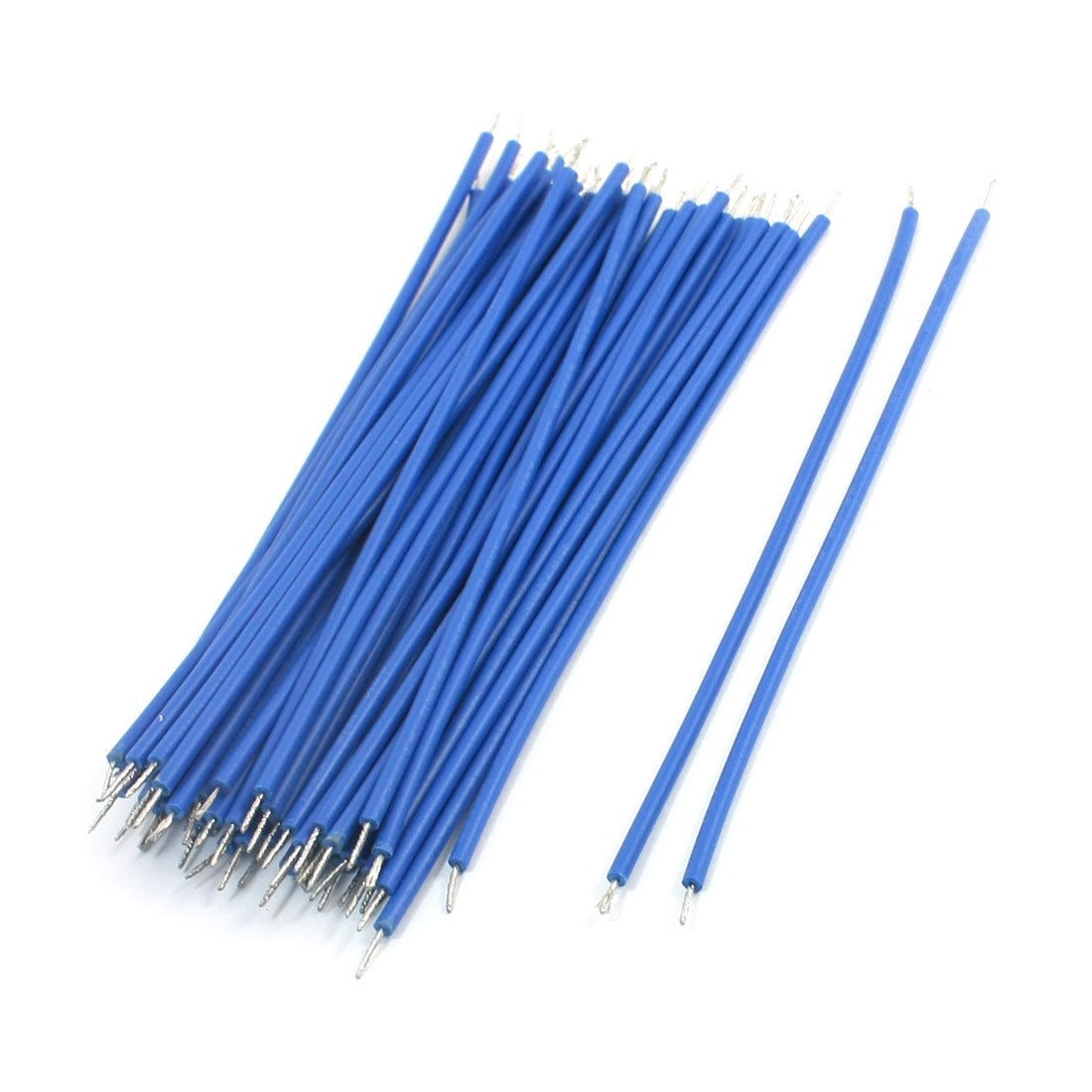50Pcs Blue PCB Solder Flexible 2.3x120mm Motor 22AWG Wire Cable