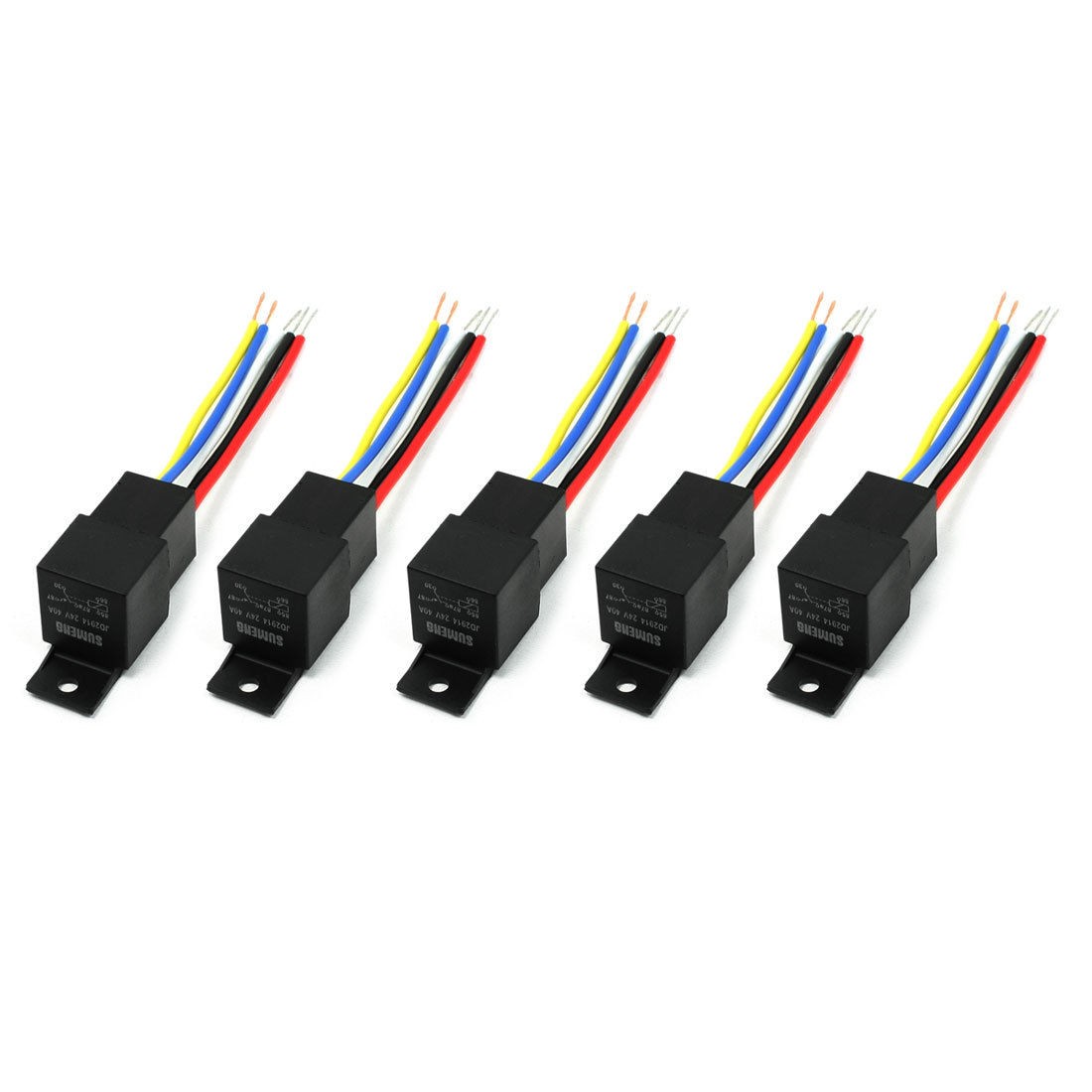 DC 24V 40A 1NO 1NC SPDT JD2914 Wired Vehicle Auto Car Security Power Relay 5 Pcs