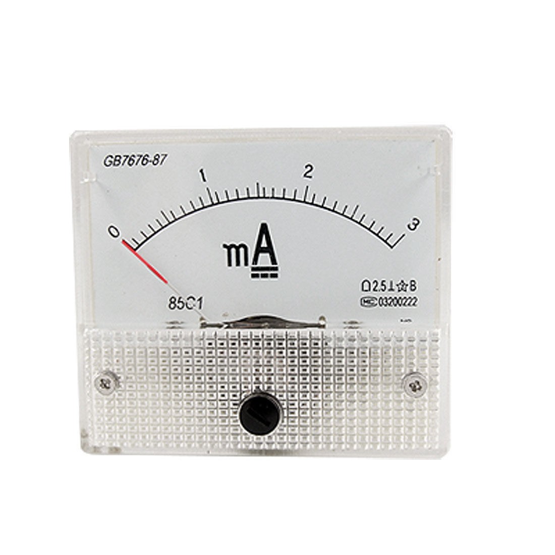 0-3mA DC Current Analog Panel Meter Ammeter Gauge 85C1