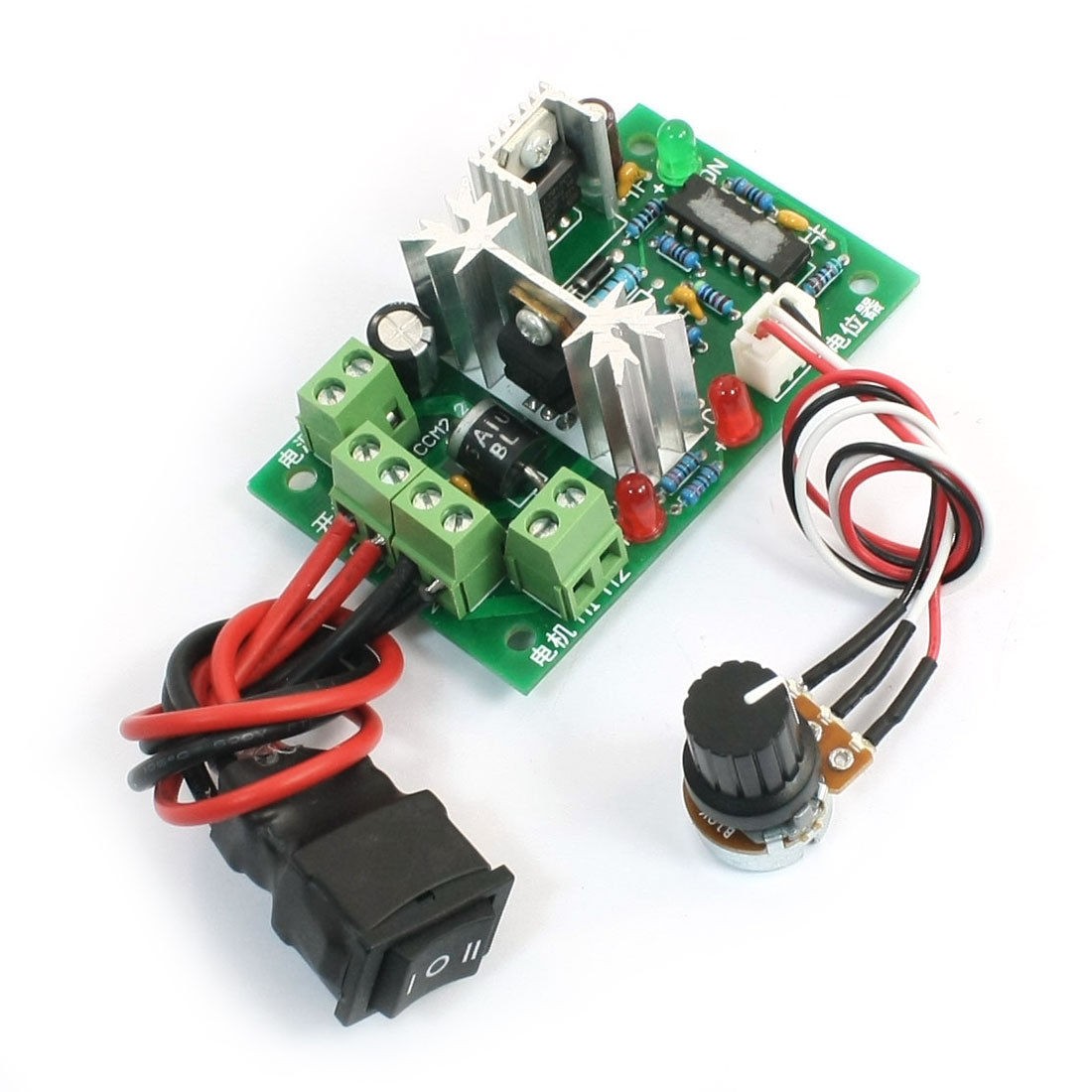 DC Motor Speed Control Switch Reversing 6V-30V 80W 2.5A w Potentiometer