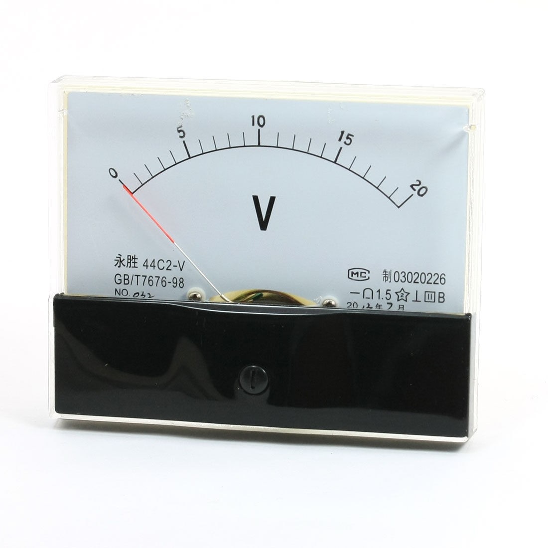 DC 0-20V Measuring Range Panel Analog Voltage Meter Voltmeter 44C2-V