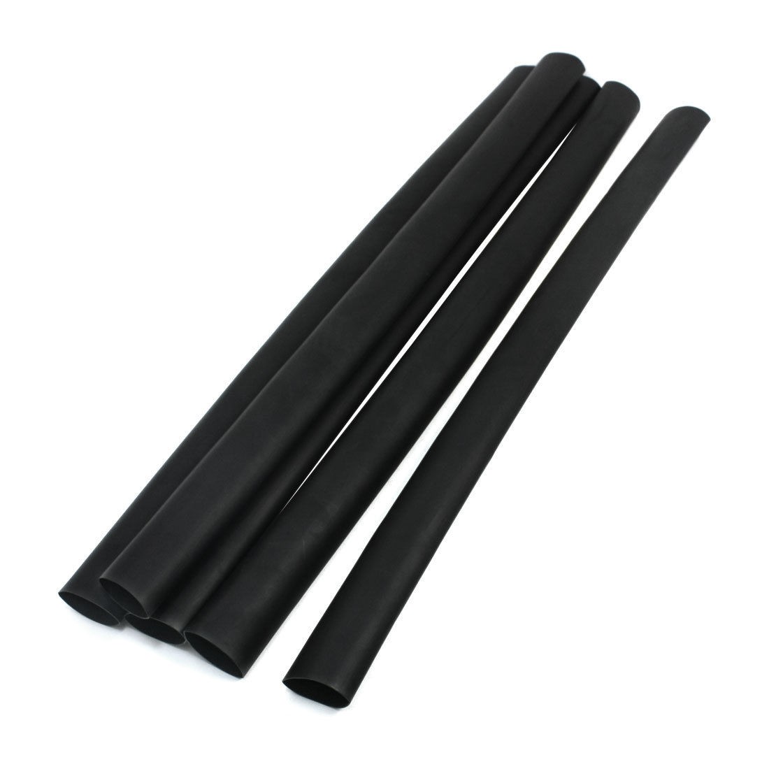 5 Pcs 60cm Long 31mm Dia Ratio 4:1 Black Heat Shrink Tubing Tubes Cable Sleeve