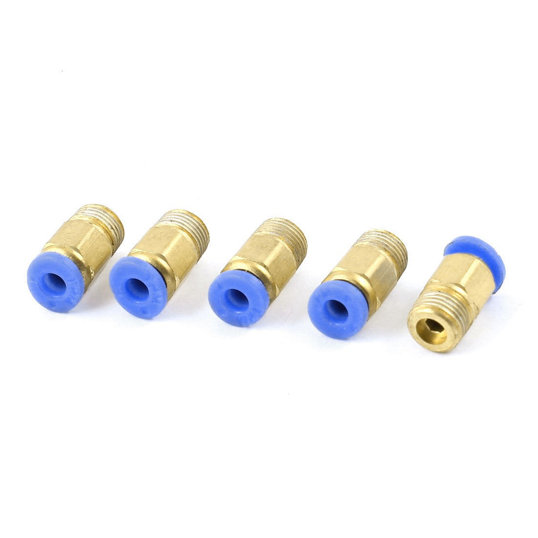 5 Pcs Straight Connector Tube OD 4mm 1/8PT Thread Quick Release Push In Fitting
