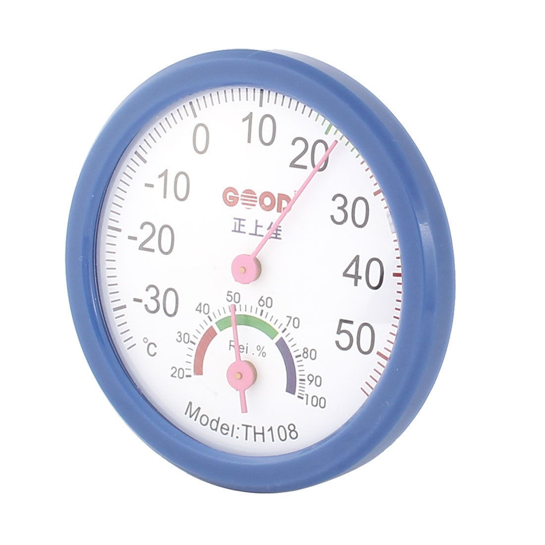 Blue Plastic Round Shaped Dial Thermometer Temperature Measuring Tool