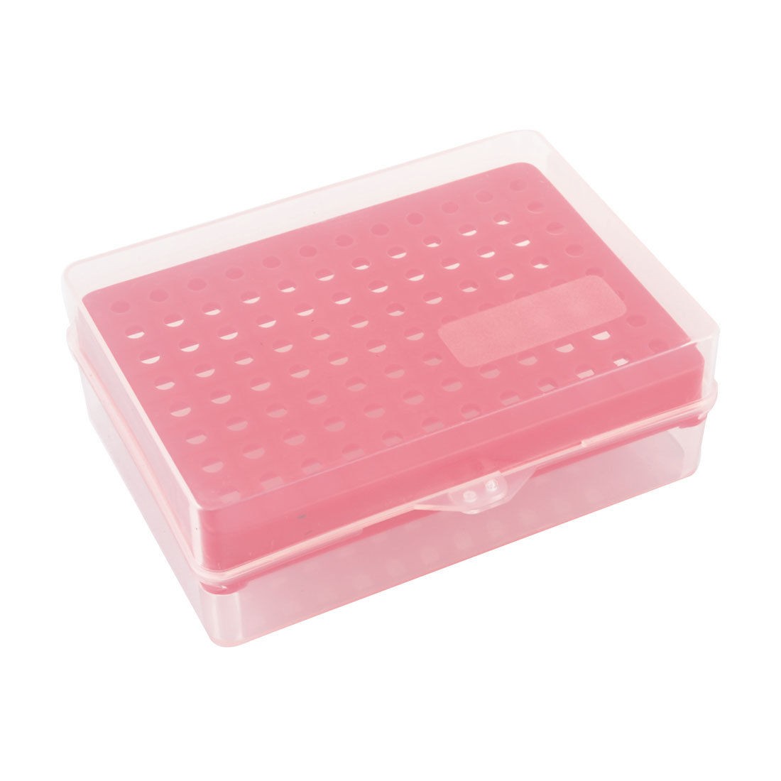 96 Holes Rack Caes Red w Clear White Cover for 10UL Pipette Pipet Tips