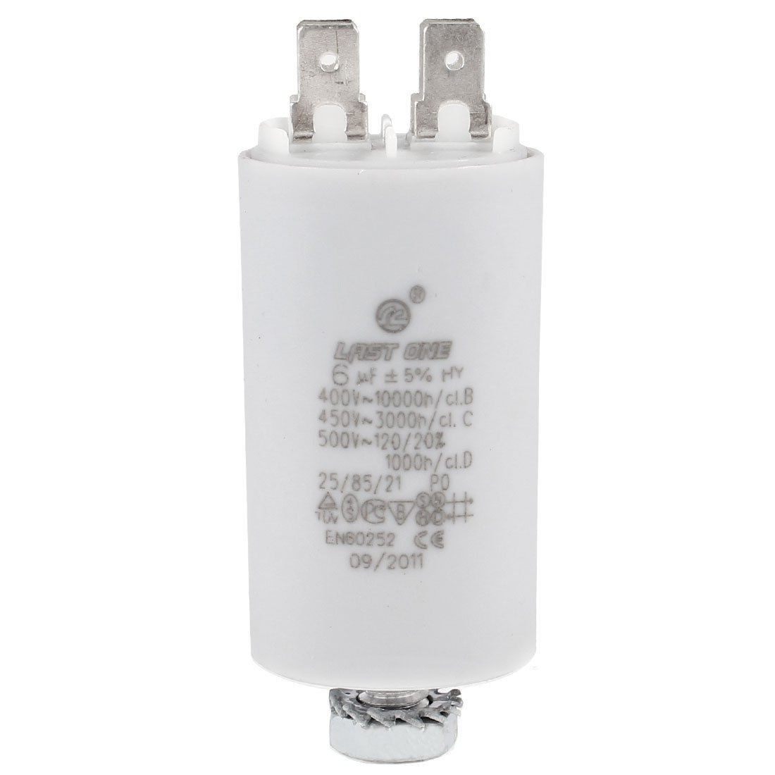 Cylinder Shape Screw Base 4 Lug Terminals Motor Working Capacitor 6uF