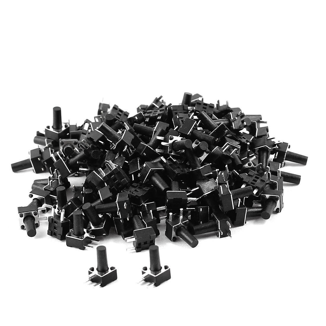 150 Pcs 4.5mmx4.5mmx8m<wbr/>m 3 Pins Momentary Tactile Tact Push Button Switch
