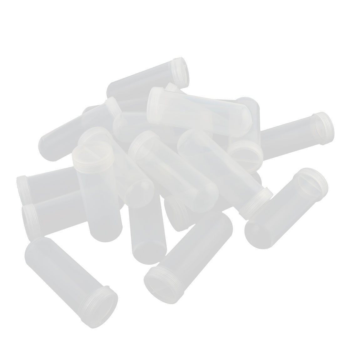 25 Pcs 100ml Round Bottom Centrifuge Tubes Clear White w Screw Caps