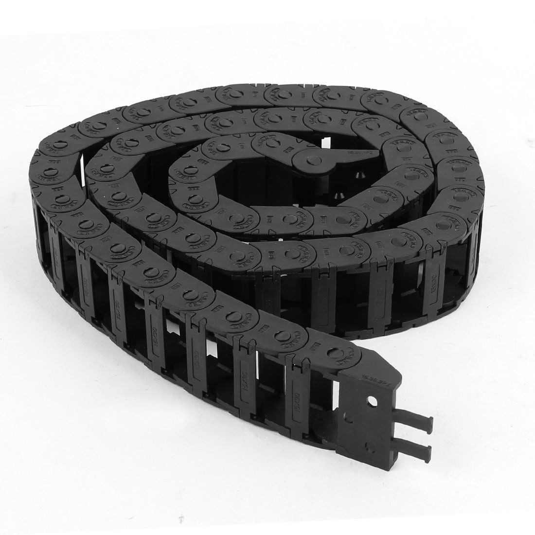 Black Plastic 15mm x 30mm Drag Chain Cable Carrier for CNC Router