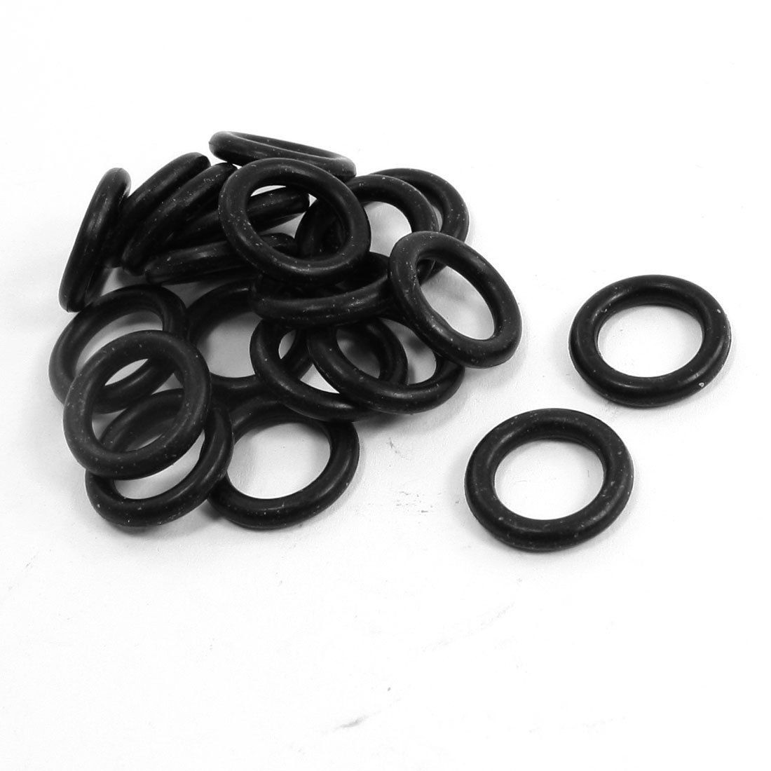15.3mm x 2.65mm Replacement Black Rubber Oil Seal O Rings Washers 20Pcs