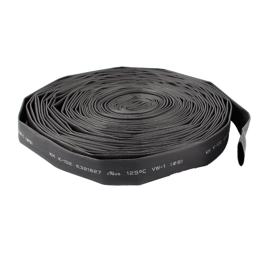 10 Meter 9mm Dia Ratio 2:1 Heat Shrinkable Shrinking Tube Black