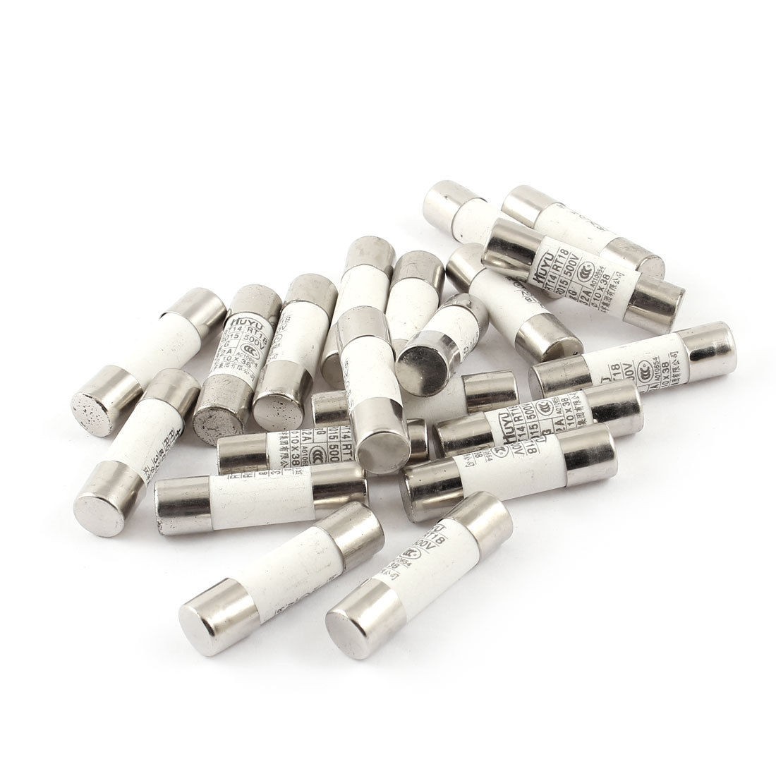 AC 500V 32A 10mm x 38mm Quick Fast Blow Ceramic Fuse Link RT14 RT18 R015 20pcs