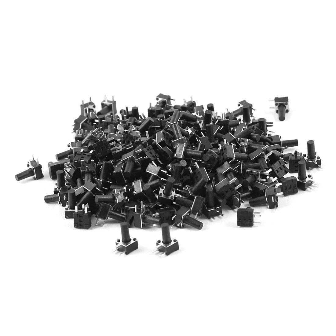 200 Pcs 4.5mmx4.5mmx8m<wbr/>m 3 Pins PCB Momentary Tactile Tact Push Button Switch