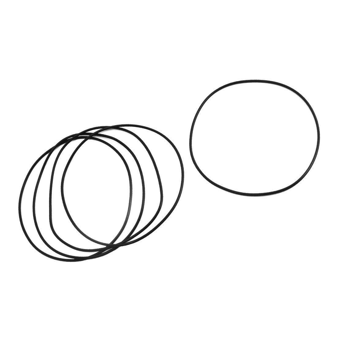 95mm x 91mm x 2mm Rubber Oil Seal O Ring Gasket Washer Black 5Pcs