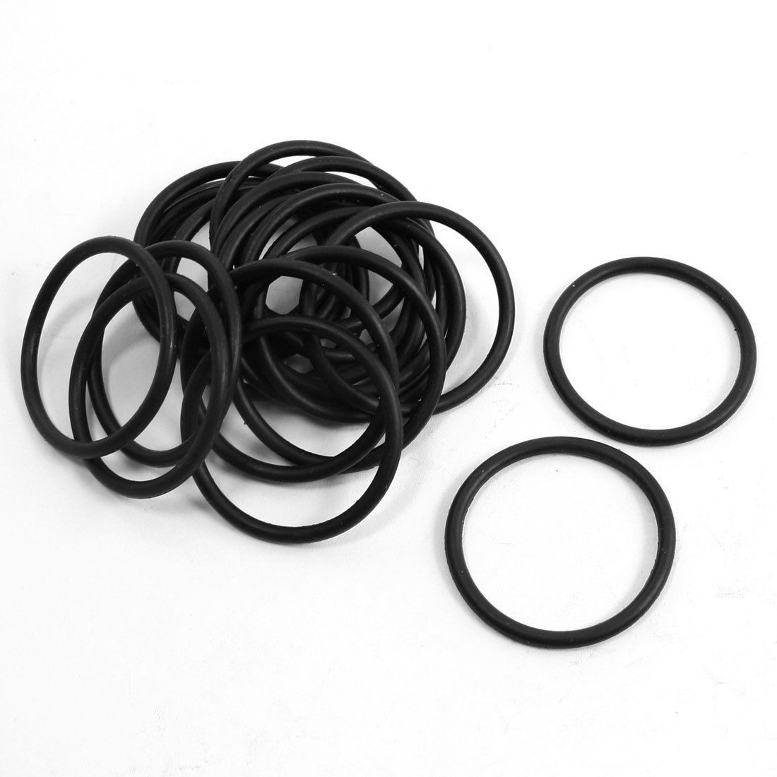 20Pcs 32mm Outside Dia 2.4mm Thickness Black Rubber Oil Seal O Rings Gaskets