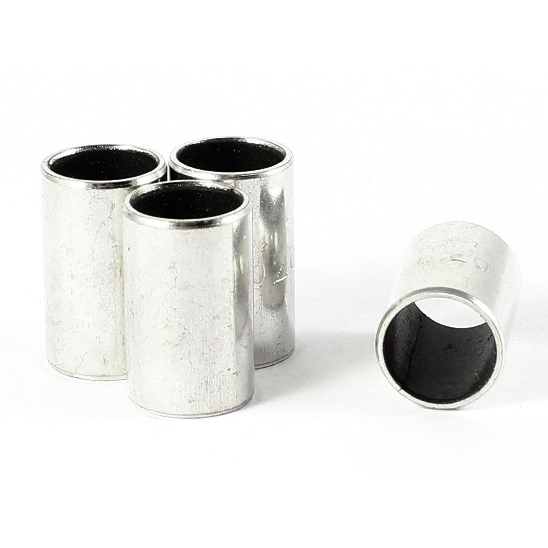 4pcs Silver Tone Self Lubricating Metal Plain Bearing Sleeve 20mm x 12mm x 10mm