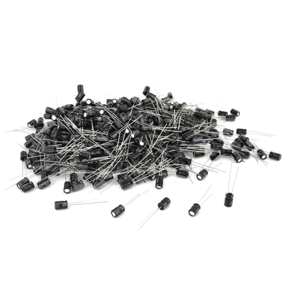 1000 Pcs 5mm x 7mm 10UF 50V Polarized Radial Electrolytic Capacitor