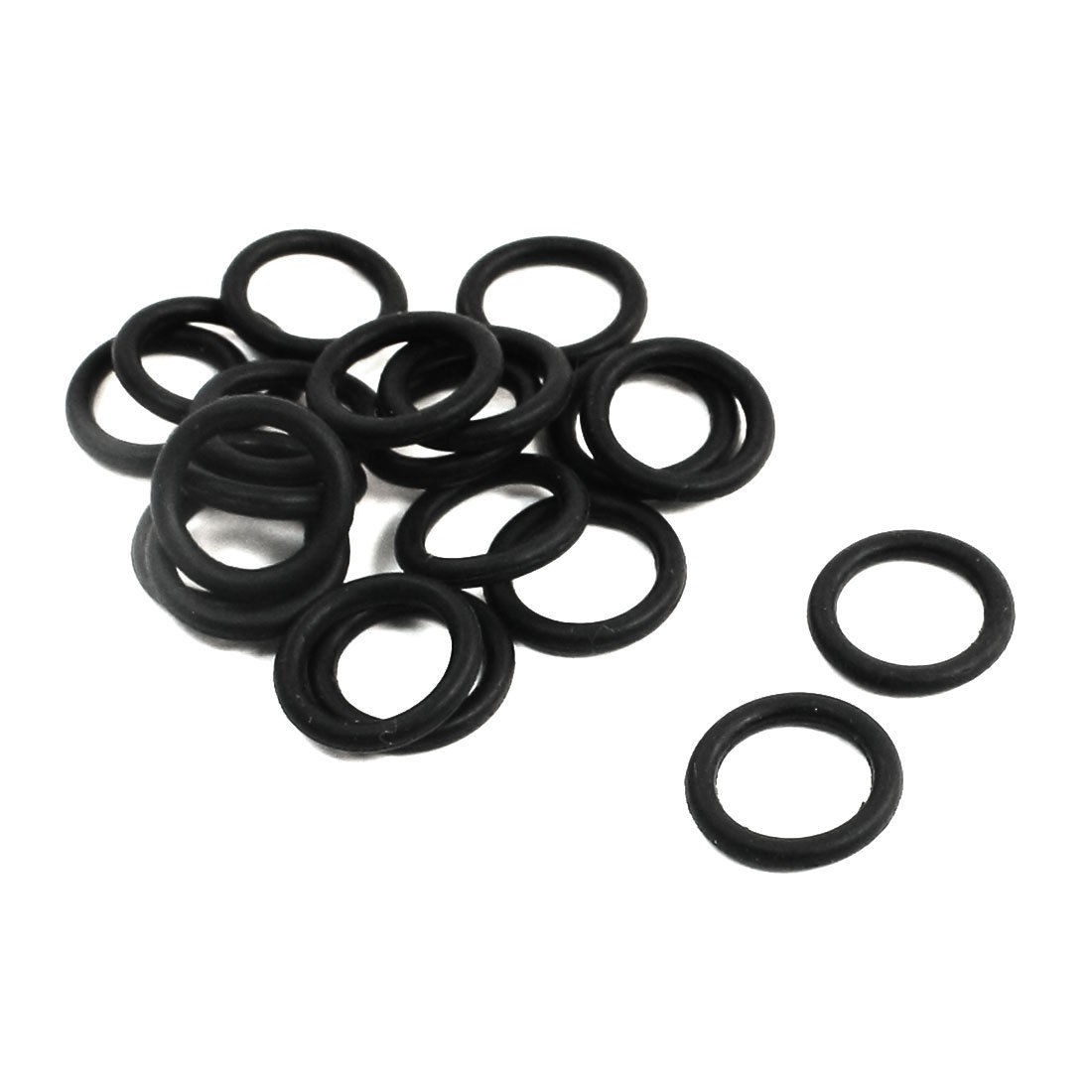 20Pcs Rubber O Rings Replacement Kits 10mm Outside Dia 1.5mm Thick Black