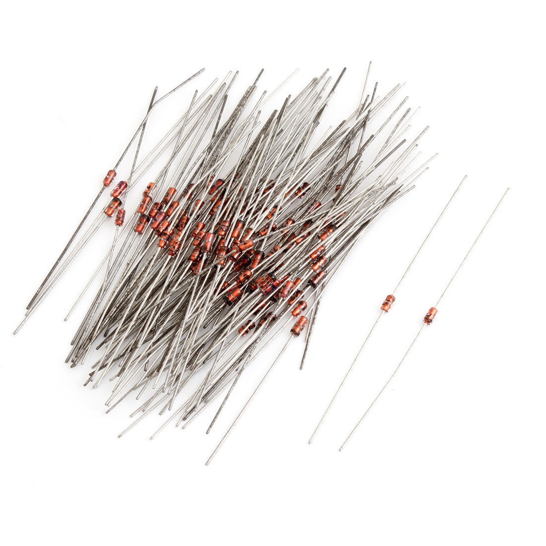 Voltage Regulator Tubes 0.5W 3.3V DIP Zener Diodes 100 Pcs