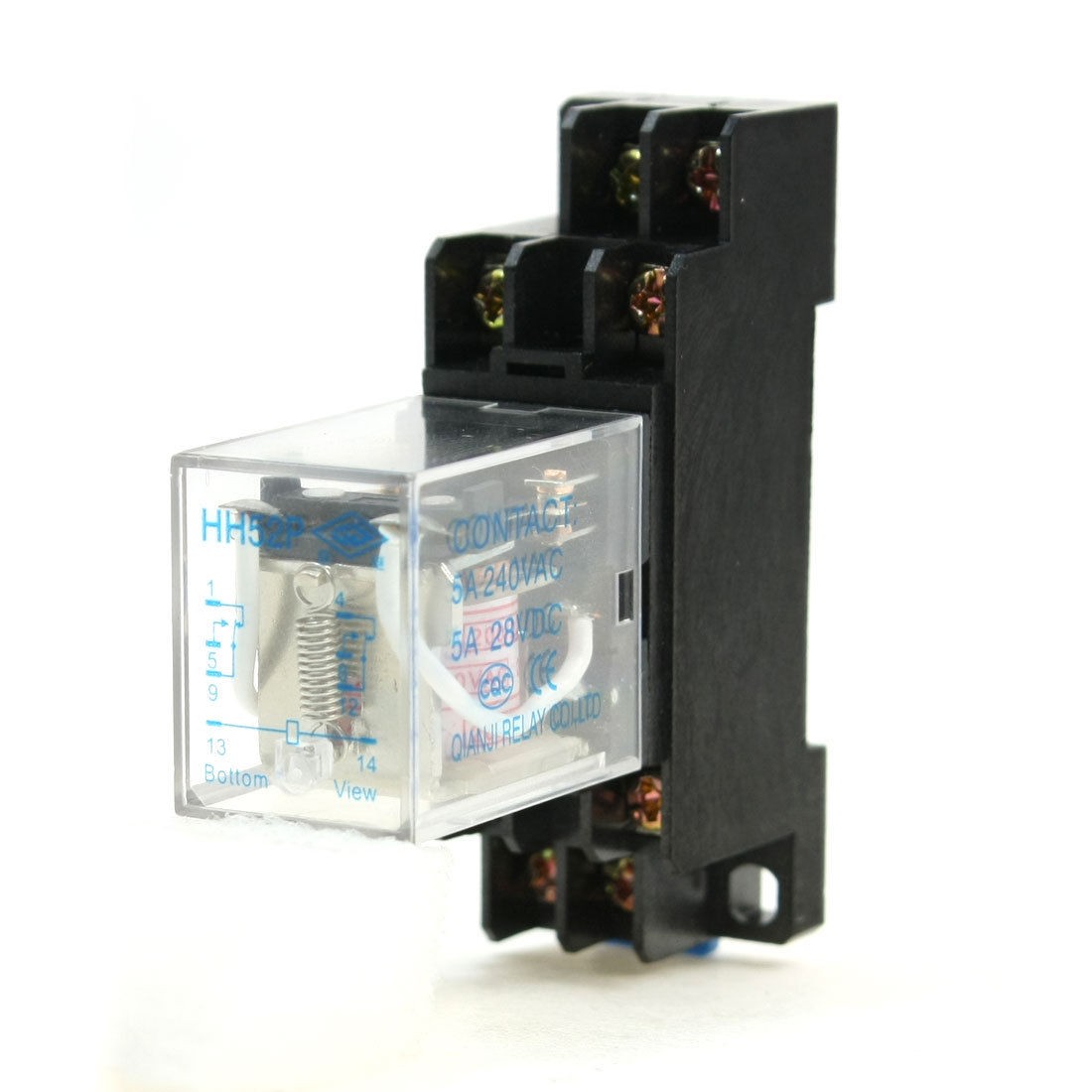 35mm DIN Rail DPDT 8 Terminal General Purpose Relay AC 200V/220V Coil