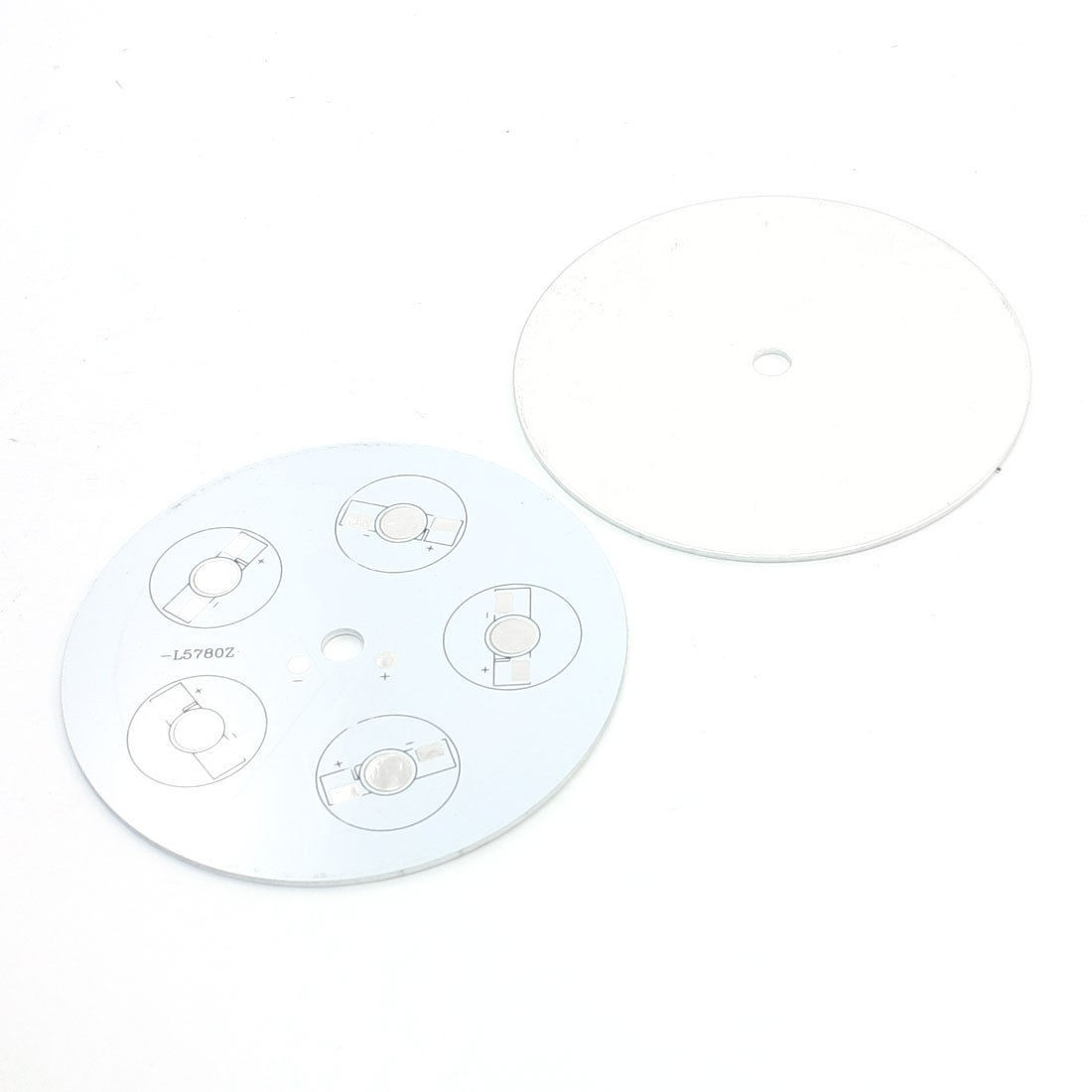 2pcs 84mm Round Aluminum PCB Circuit Board for 5 x 1W/3W LED in Series
