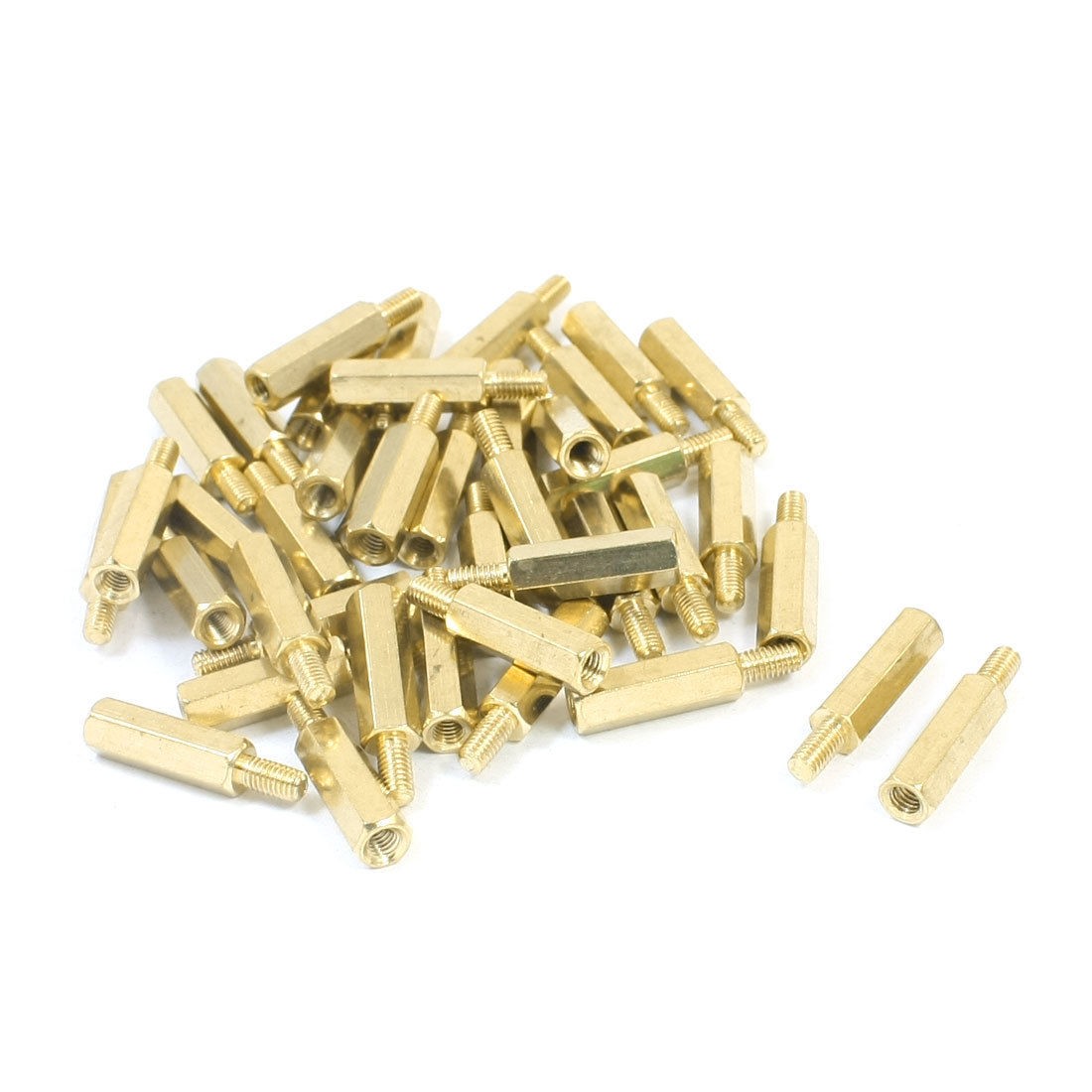 40Pcs Gold Tone Male Female Hexagon PCB Standoff Spacers M3x15mmx21mm