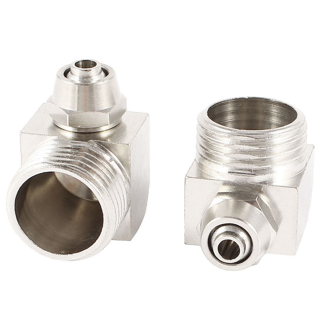 2pcs 21mm Male Thread L Shaped Quick Joint Connector for 6mmx8mm Air Hose