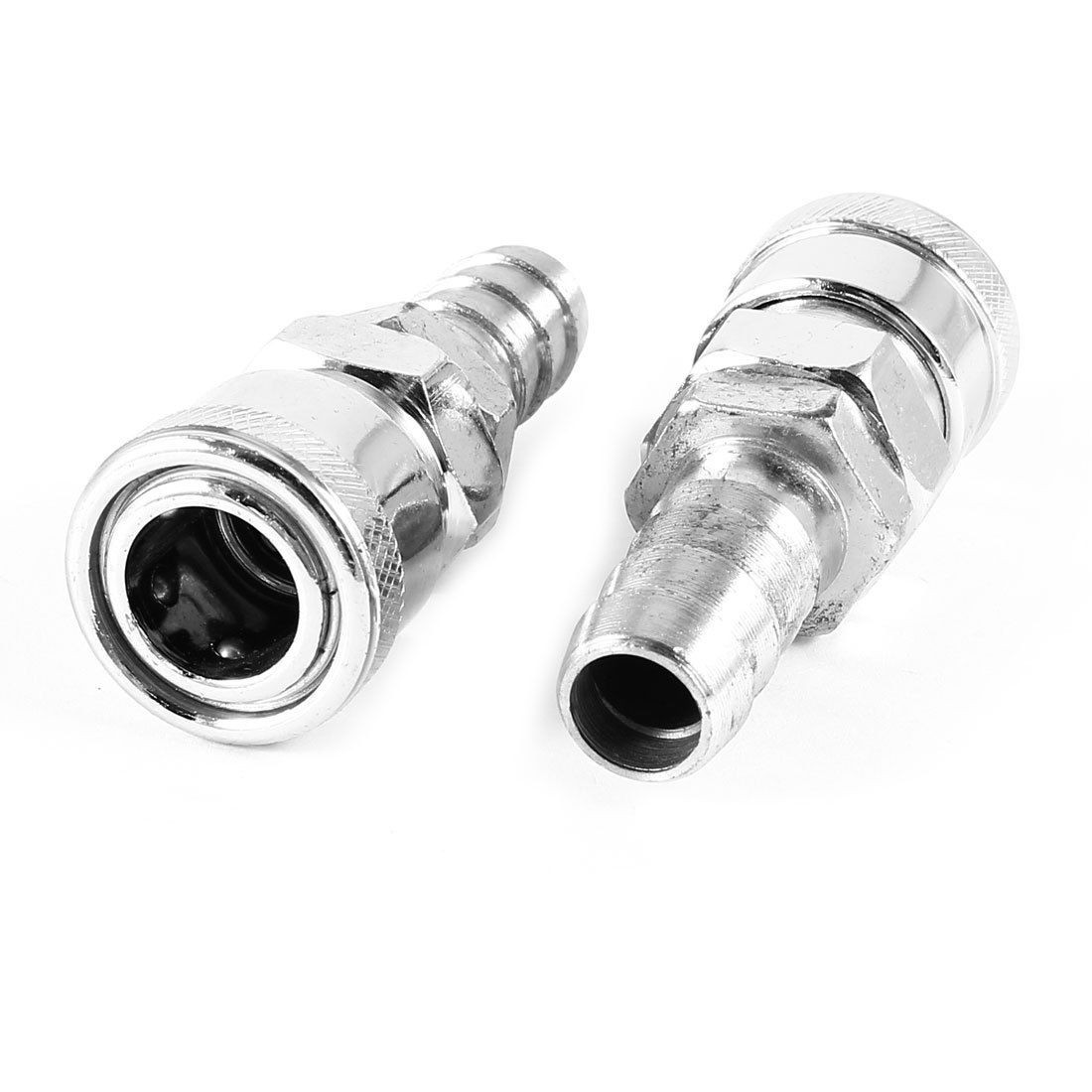 2 Pcs SH 40 Pneumatic 13 5mm Pipe Fitting Metal Air Tube Quick Coupling