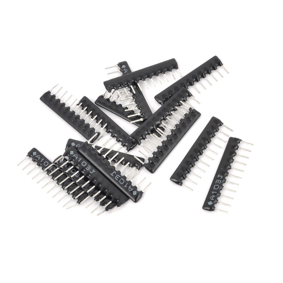 15 x Lead Network Resistors A11-103 10k ohm 2.54mm Pitch 11 Pin