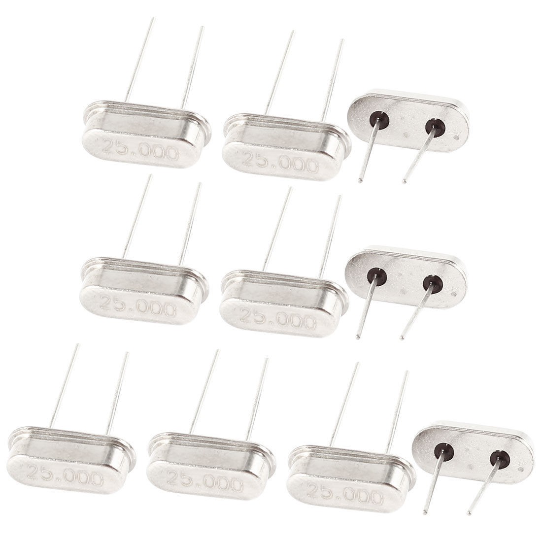 10 Pcs HC-49S DIP Quartz Crystal Oscillator 25MHz 25.000M Hz 25.000MHz