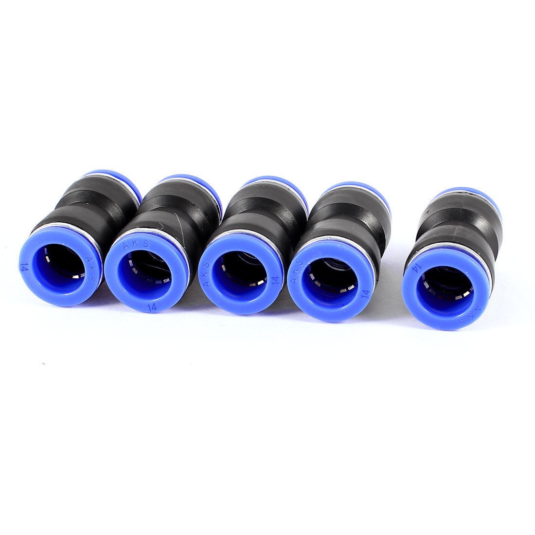 5pcs Plastic 14mm to 14mm One Touch Push in Quick Fittings Straight Connector