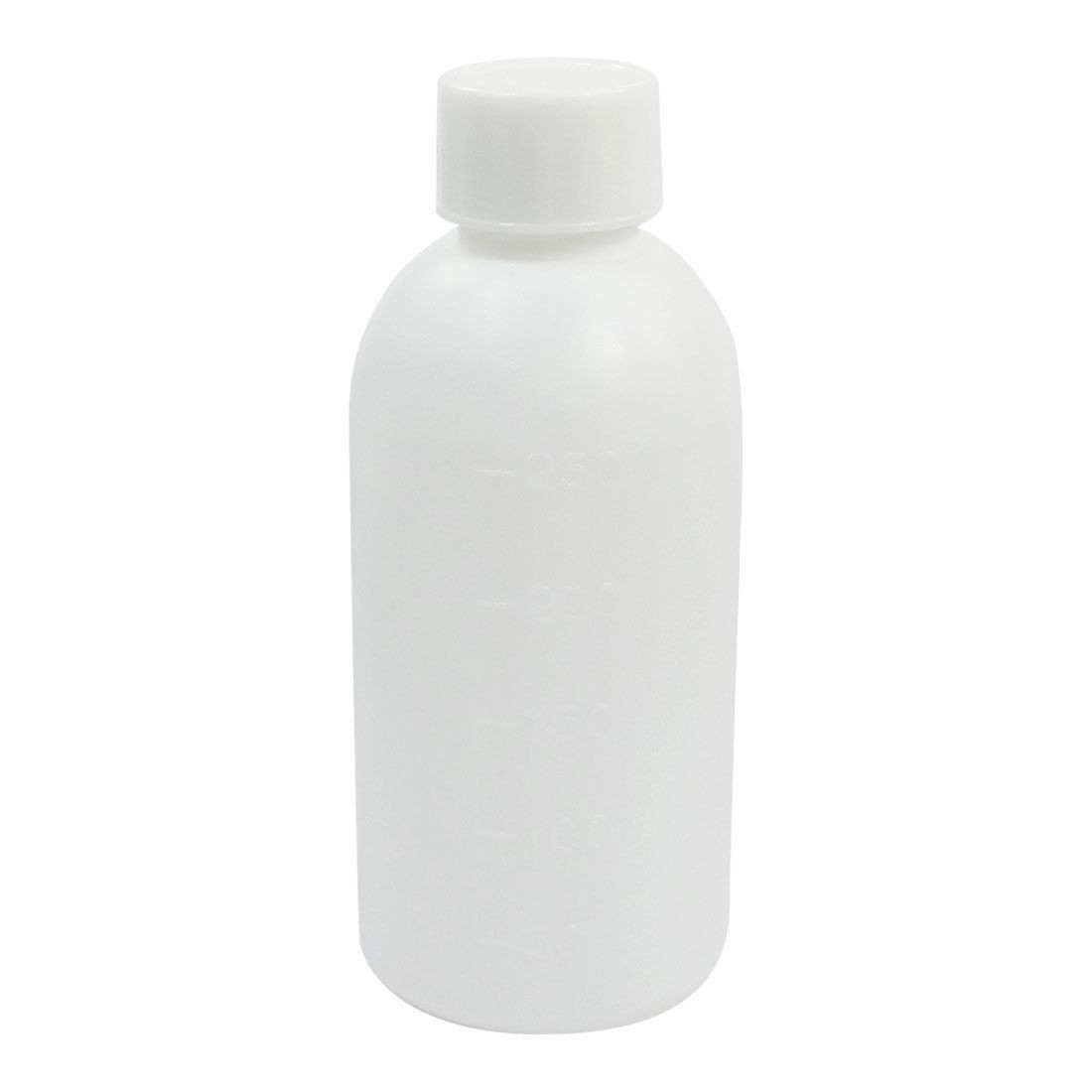 250mL 25mm Dia Mouth White Plastic Leak Proof Bottle Storage for Chemistry Lab