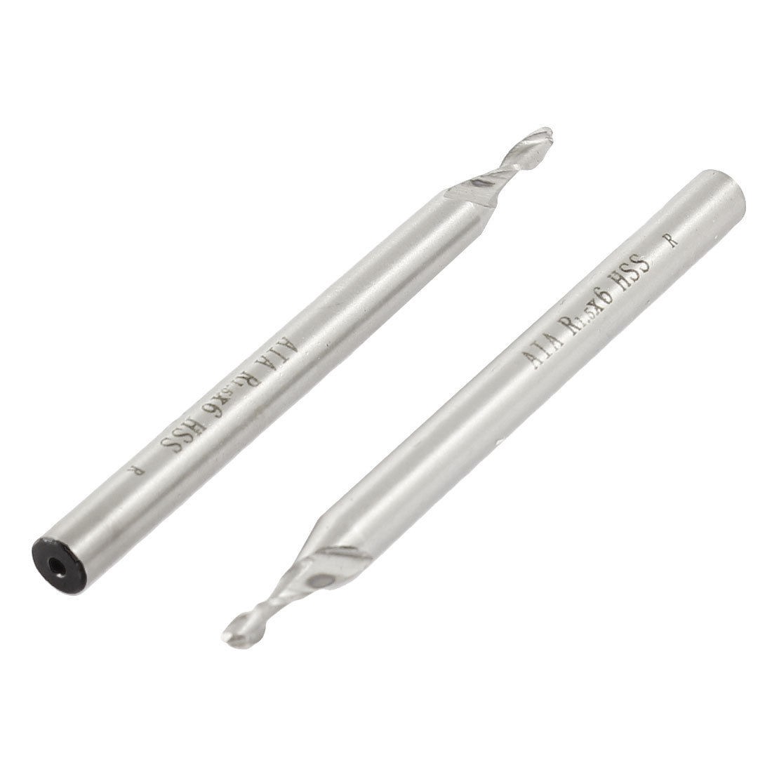 1.5x6mm Shank 2 Flutes HSS Steel End Mill Cutter Milling Tool 2 Pcs