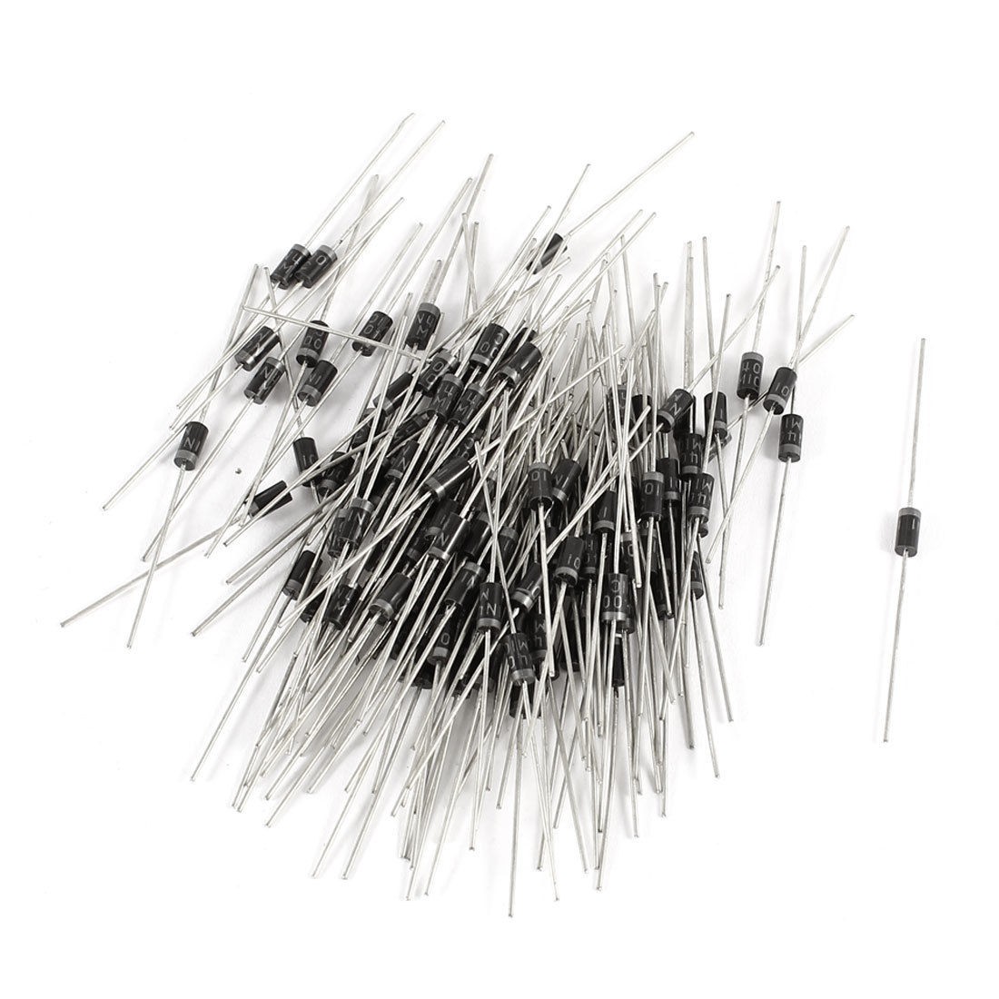100Pcs 1N4001 50V 1A Axial Polarized Fast Rectifier Rectifying Diodes